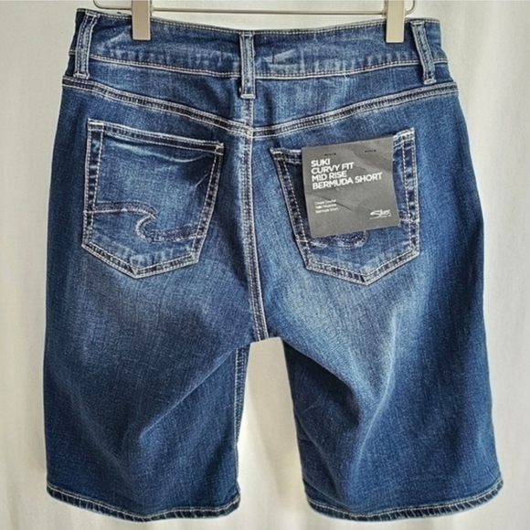 🇨🇦 Silver Jeans Suki Curvy Denim Bermuda Shorts - Picture 4 of 16